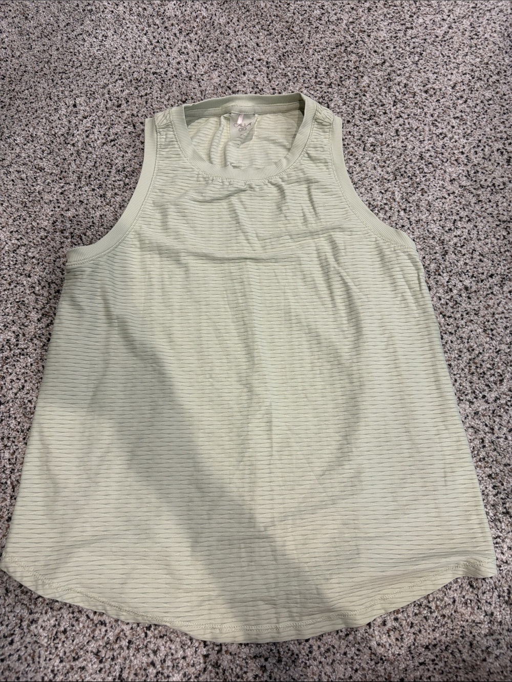 CALIA by Carrie Underwood Pale Green Ribbed Tank